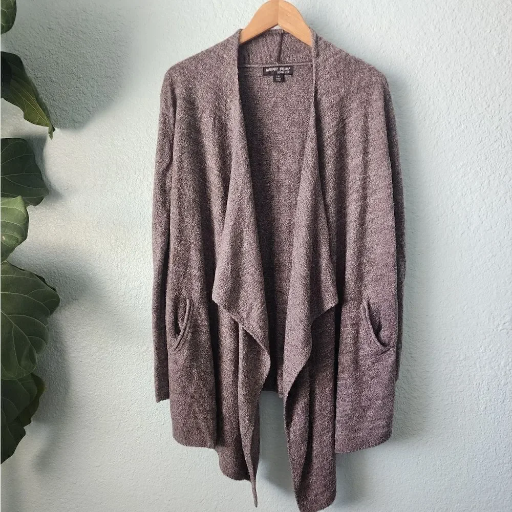 Barefoot dreams cozy chic ultra lite Open front cascade cardigan sweater